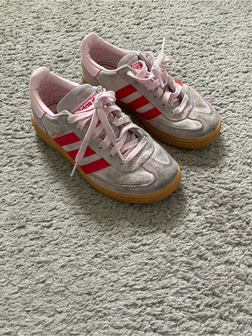 Girls Adidas Kids Pink & Silver Spezial Sneakers